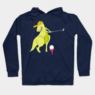 Happy Golfing Dinosaur Hoodie